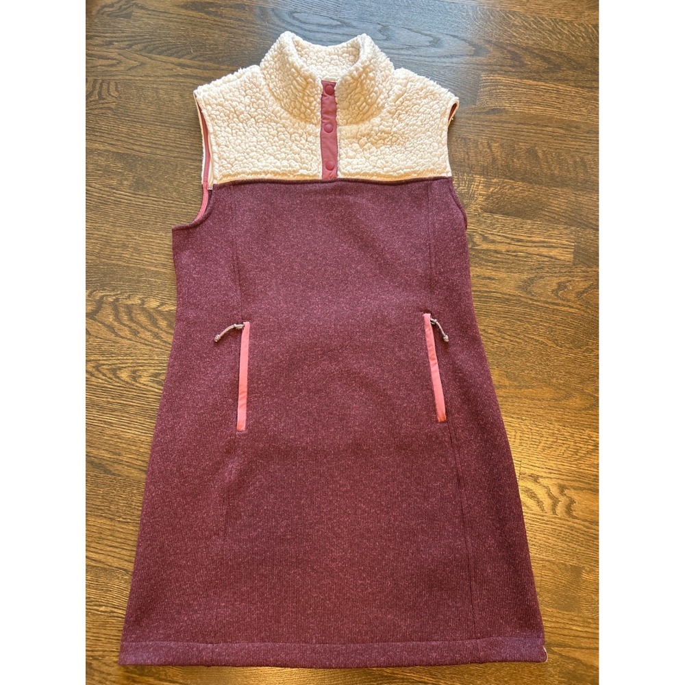 Title Nine Callitrix Sherpa Fleece Dress Sleeveless Hiking Granola Gorpcore M - Picture 9 of 9